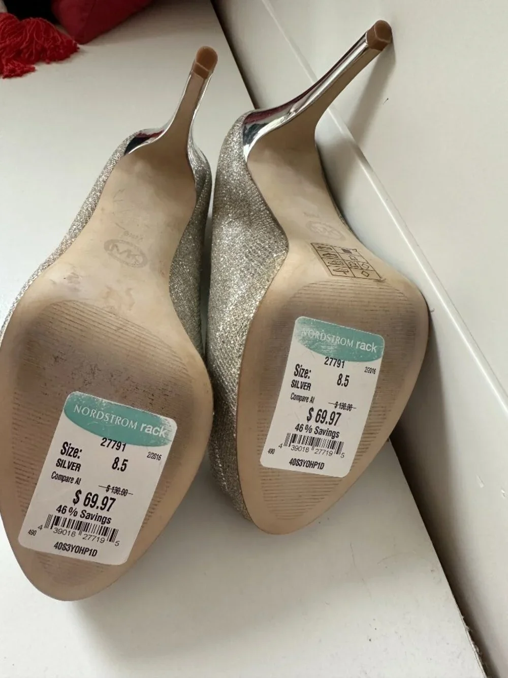 Michael Kors Silver Platform High Heels
